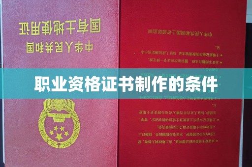 京口职业资格证书制作的条件