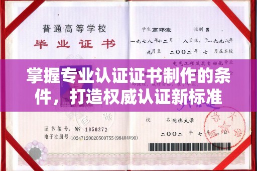 京口掌握专业认证证书制作的条件，打造权威认证新标准